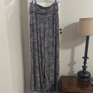 Animal Print Wide-Leg Pants Aerie